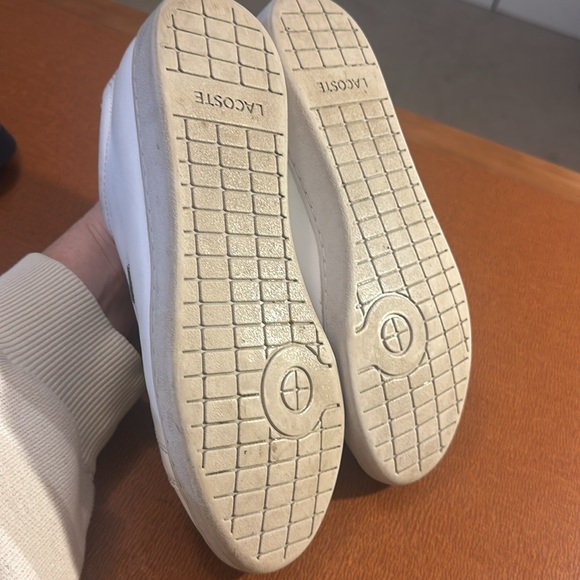 Lacoste White Sneakers Lace Up Size 8.5 EU 40 - Picture 7 of 10